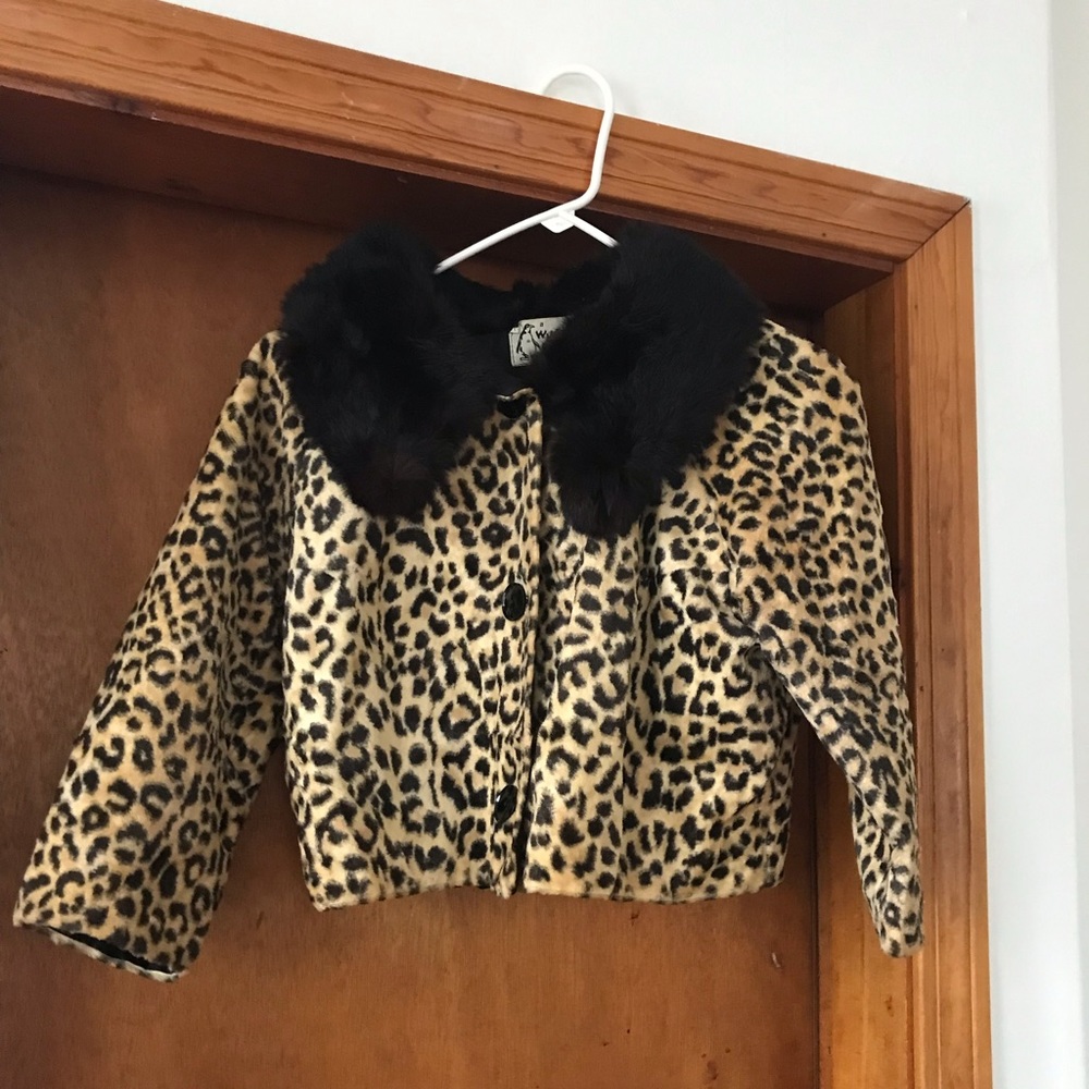 Vintage Leopard print cocktail jacket.